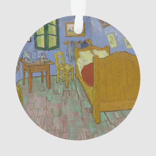 Vincent Van Gogh de slaapkamer Ornament (achterkant)
