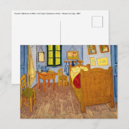 Vincent van Gogh - De slaapkamer van Vincent in Ar Briefkaart
