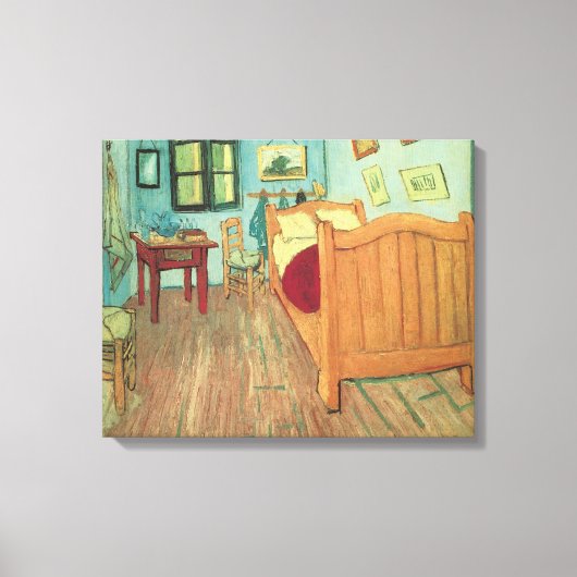 Vincent van Gogh - De slaapkamer van Vincent in Ar Canvas Afdruk (Voorkant)