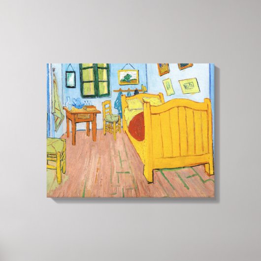Vincent Van Gogh - De slaapkamer van Vincent in Ar Canvas Afdruk (Voorkant)