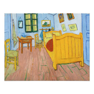Vincent Van Gogh - De slaapkamer van Vincent in Ar Foto Afdruk