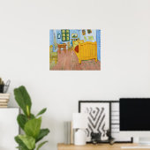 Vincent Van Gogh - De slaapkamer van Vincent in Ar Poster (Thuiskantoor)
