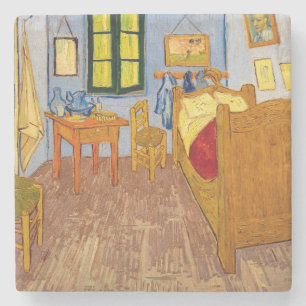 Vincent van Gogh - De slaapkamer van Vincent in Ar Stenen Onderzetter