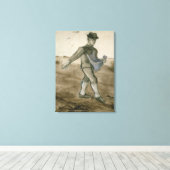Vincent van Gogh | De Sower, 1881 Canvas Afdruk (Insitu (Houten vloer))