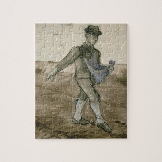 Vincent van Gogh | De Sower, 1881 Legpuzzel (Verticaal)
