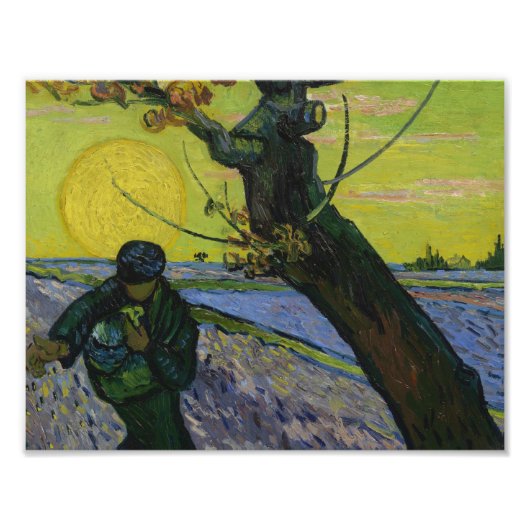 Vincent van Gogh - De Sower Foto Afdruk (Voorkant)