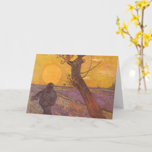 Vincent van Gogh - De Sower Kaart (Gele Bloem)