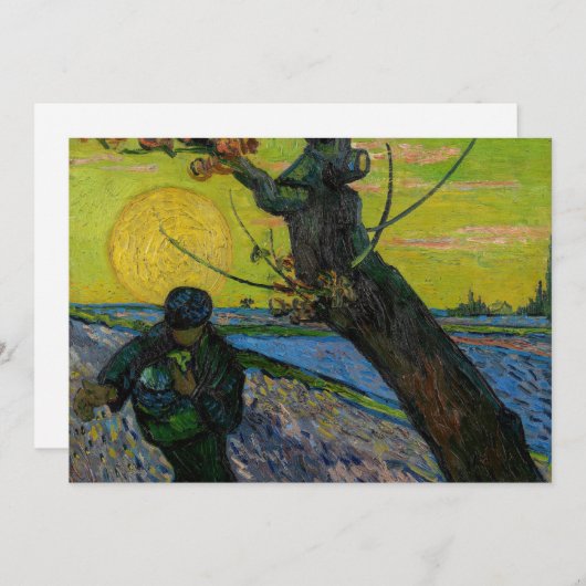 Vincent van Gogh - De Sower Kaart (Voorkant / Achterkant)
