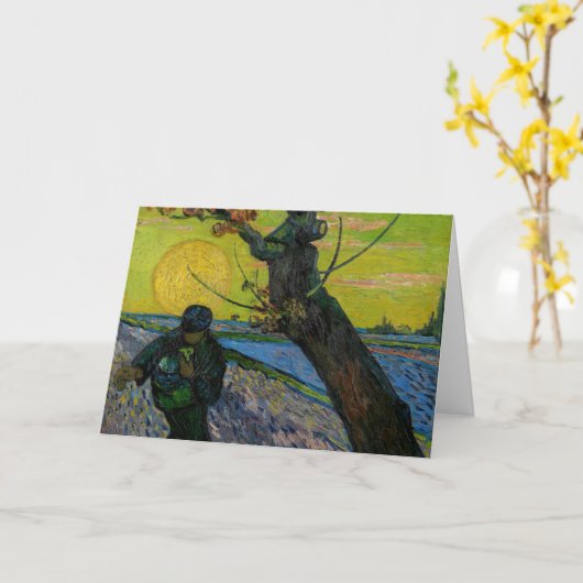 Vincent van Gogh - De Sower Kaart (Gele Bloem)