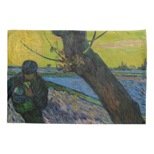 Vincent van Gogh - De Sower Kussensloop (Achterkant)