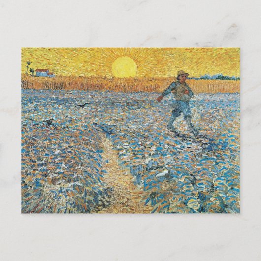 Vincent Van Gogh de Sower Painting Art Briefkaart (Voorkant)