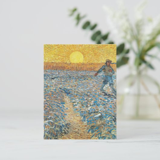 Vincent Van Gogh de Sower Painting Art Briefkaart (Staand voorkant)