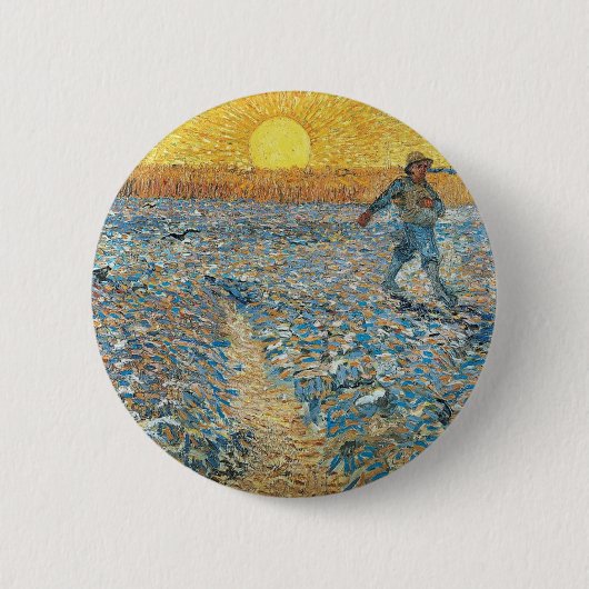 Vincent Van Gogh de Sower Painting Art Ronde Button 5,7 Cm (Voorkant)