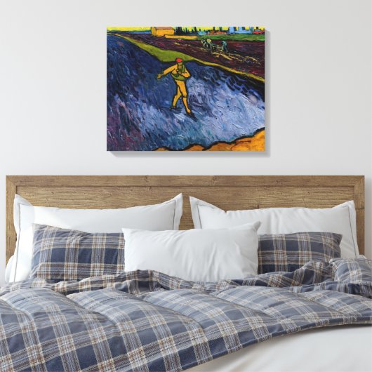 Vincent van Gogh - De Sower: Uitwijkhavens van Arl Canvas Afdruk (Insitu (Slaapkamer))
