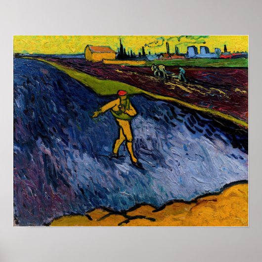 Vincent van Gogh - De Sower: Uitwijkhavens van Arl Poster (Voorkant)