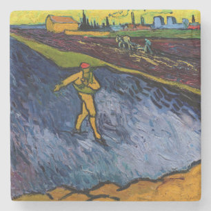 Vincent van Gogh - De Sower: Uitwijkhavens van Arl Stenen Onderzetter