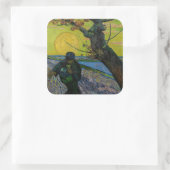 Vincent van Gogh - De Sower Vierkante Sticker (Tas)