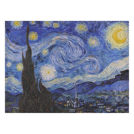 Vincent Van Gogh - De Starry nigh Tafelkleed (Voorkant (Horizontaal))