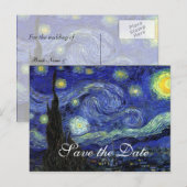 Vincent van Gogh, De sterrenhemel Aankondigingskaart (Voorkant / Achterkant)