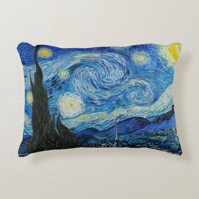 Vincent van Gogh - De sterrenhemel Accent Kussen (Voorkant)