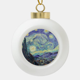 Vincent Van Gogh De sterrenhemel    Keramische Bal Ornament