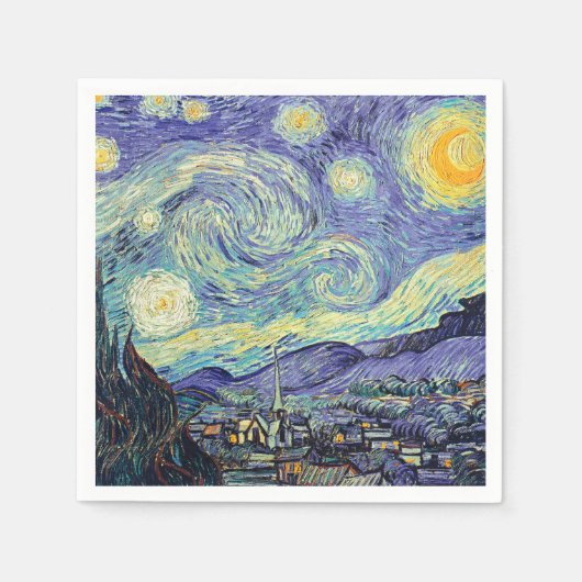 Vincent Van Gogh/ De sterrenhemel Servet (Voorkant)