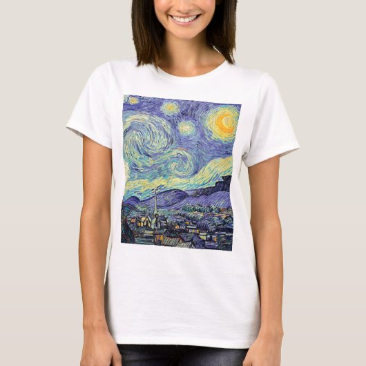 Vincent Van Gogh De sterrenhemel T-shirt (Voorkant)