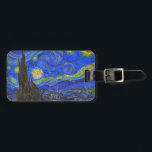 Vincent van Gogh - De Sterrennacht (1889) Bagagelabel<br><div class="desc">Vincent van Gogh - De Sterrennacht,  geschilderd in 1889. Door het schilderij te verbeteren met moderne HDR-kleuren en blikseminslag,  ziet deze oude meester er nu levendiger en mooier uit.</div>