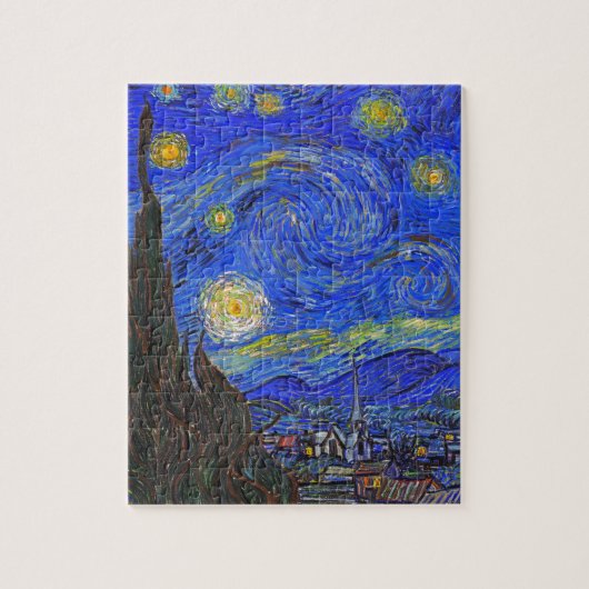 Vincent van Gogh - de Sterrennacht (1889) Legpuzzel (Verticaal)