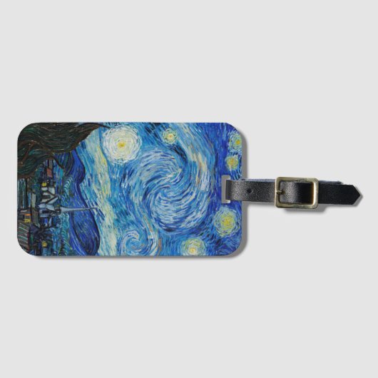 Vincent Van Gogh De Sterrennacht Bagagelabel (Voorkant (horizontaal))