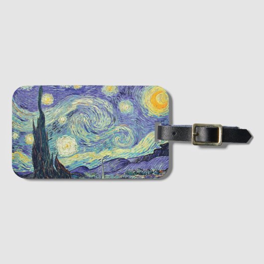 Vincent Van Gogh/ De sterrennacht Bagagelabel (Voorkant (horizontaal))