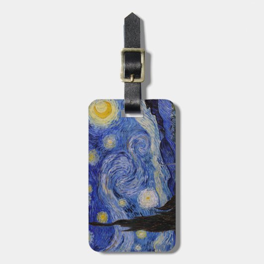 Vincent Van Gogh - De sterrennacht Bagagelabel (Voorkant verticaal)