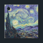 Vincent Van Gogh De Sterrennacht Bedankjes Labels<br><div class="desc">Vincent van Gogh de Sterrennacht. Dit is een oud meesterwerk van de Nederlandse meesterschilder Vincent Van Gogh was een Nederlandse post-impressionistische schilder. Nachtlandschap. Op de voorgrond staat een boom. De stad ligt in het midden. Bergen op de achtergrond. Er is een maan aan de hemel. sterren en wolken. Dit afbeelding...</div>
