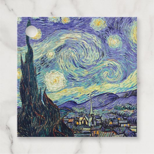 Vincent Van Gogh De Sterrennacht Bedankjes Labels (Voorkant)