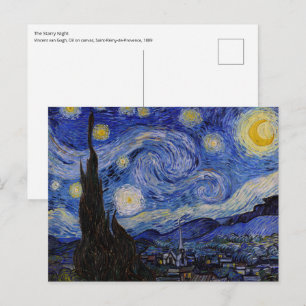 Vincent Van Gogh - De sterrennacht Briefkaart