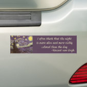 Vincent van Gogh - De sterrennacht Bumpersticker (Op auto)