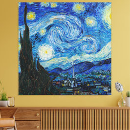 Vincent Van Gogh De Sterrennacht Canvas Afdruk