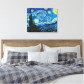 Vincent van Gogh, De sterrennacht Canvas Afdruk (Insitu (Slaapkamer))