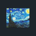Vincent van Gogh, De sterrennacht Canvas Afdruk<br><div class="desc">De sterrennacht, beroemd schilderij van Vincent van Gogh.</div>
