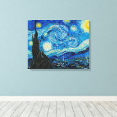 Vincent van Gogh, De sterrennacht Canvas Afdruk (Insitu (Houten vloer))