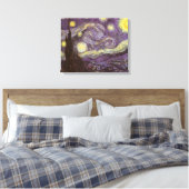 Vincent van Gogh - De sterrennacht Canvas Afdruk (Insitu (Slaapkamer))