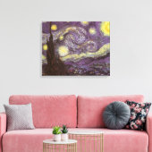 Vincent van Gogh - De sterrennacht Canvas Afdruk (Insitu (Woonkamer))