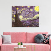 Vincent van Gogh - De sterrennacht Canvas Afdruk (Insitu (Woonkamer))