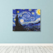 Vincent Van Gogh - De sterrennacht Canvas Afdruk (Insitu (Houten vloer))