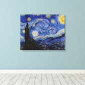 Vincent Van Gogh - De sterrennacht Canvas Afdruk (Insitu (Houten vloer))