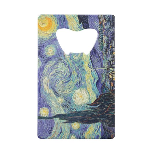 Vincent Van Gogh De Sterrennacht Creditkaart Flessenopener (Voorkant)