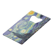 Vincent Van Gogh De Sterrennacht Creditkaart Flessenopener (Voorkant Gekanteld)