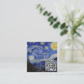 Vincent Van Gogh - de Sterrennacht - de QR-code Vierkante Visitekaartje (Staand voorkant)