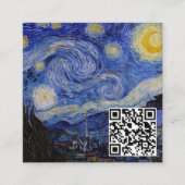 Vincent Van Gogh - de Sterrennacht - de QR-code Vierkante Visitekaartje (Voorkant)