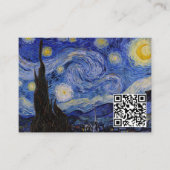 Vincent Van Gogh - de Sterrennacht - de QR-code Visitekaartje (Voorkant)